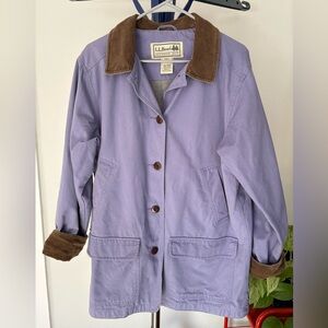 LL Bean Purple Chore Jacket Size Large
